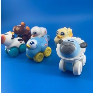 Playskool Wheel Pals Animal Cars Lot Multicolor 2.5in 2009 Farm Bird Figures